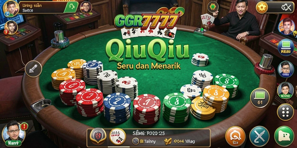 Tampilan gameplay intens QiuQiu di GGR7777.
