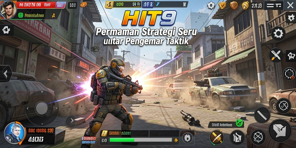 Tampilan gameplay menarik dari HIT9 dengan banyak aksi strategi.