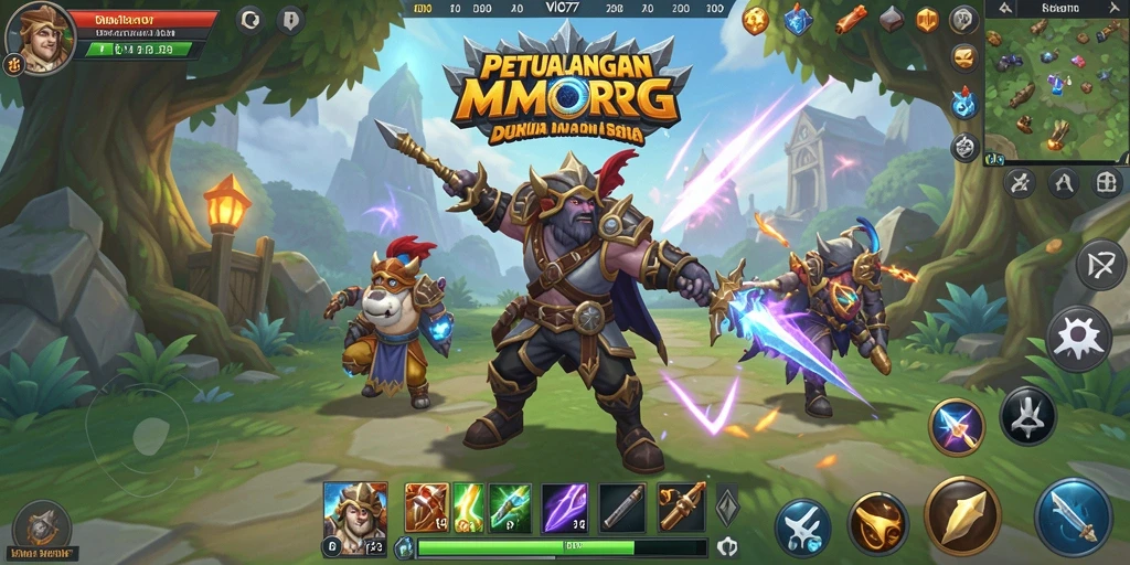 Tampilan gameplay seru dari VIO77 di dunia MMORPG.