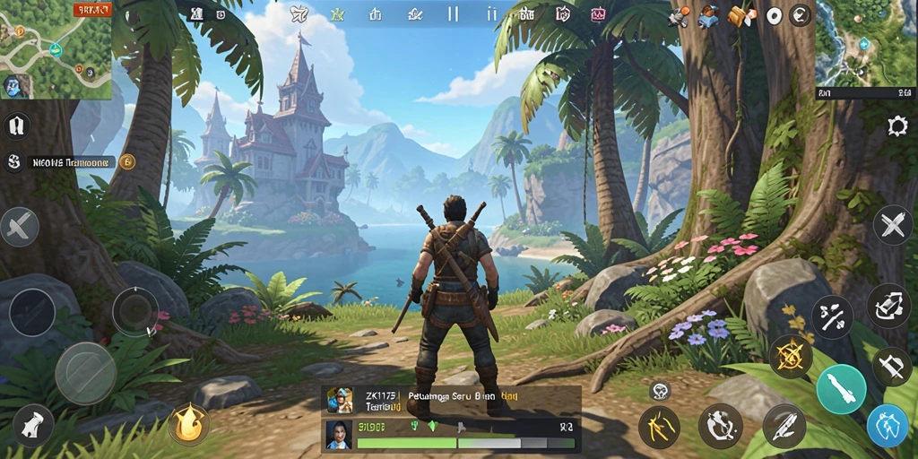 Tampilan gameplay ZK1177 dengan dunia terbuka yang megah.